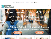 Tablet Screenshot of apexlearningvs.com
